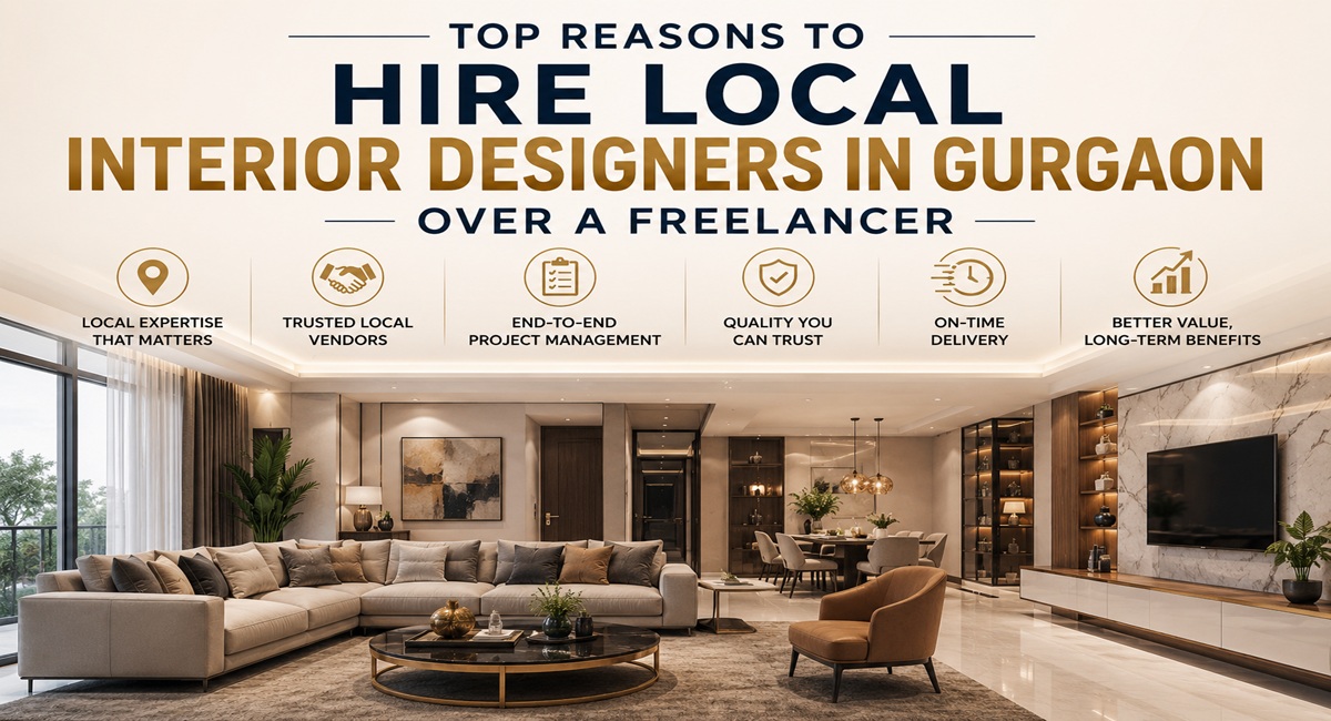 Top Reasons to Hire Local Interior Designers in Gurgaon Over a Freelancer