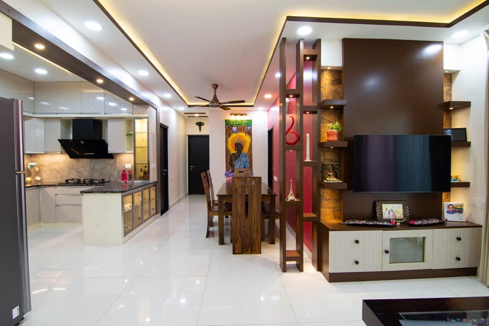 3 BHK Home Interior with Modern Luxury Design